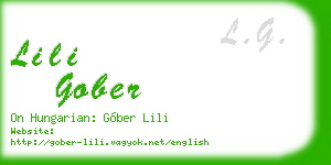 lili gober business card